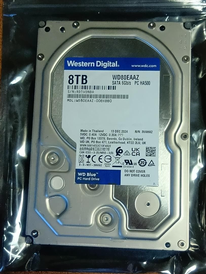 は*ん様 Western Digital WD80EAAZ 8TB HDD　2台