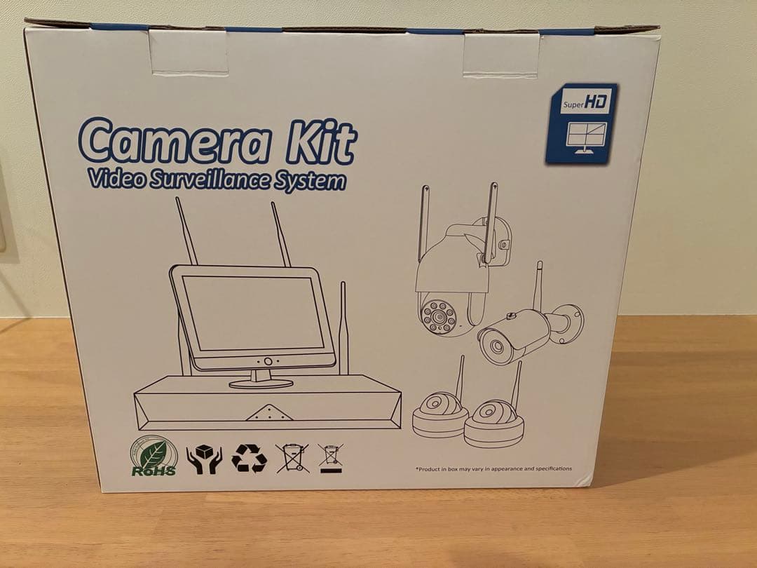 防犯カメラキット ワイヤレスモニター付き