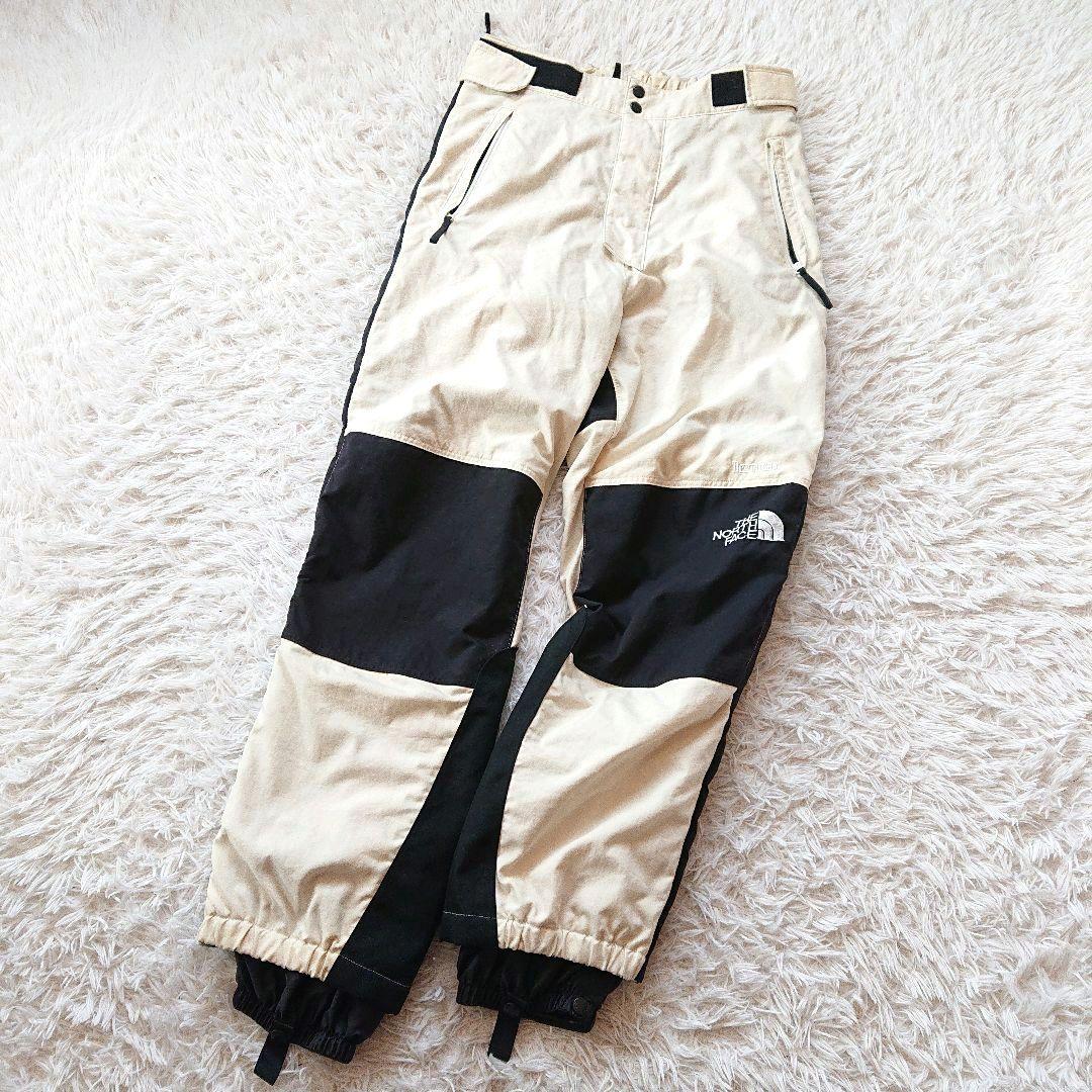 90s ノースフェイス Dermizax スキーウェア スノボパンツ 刺繍ロゴ