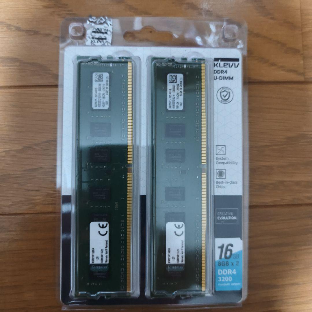 KLEVV DDR4-3200 16GB(8GB×2枚) メモリ
