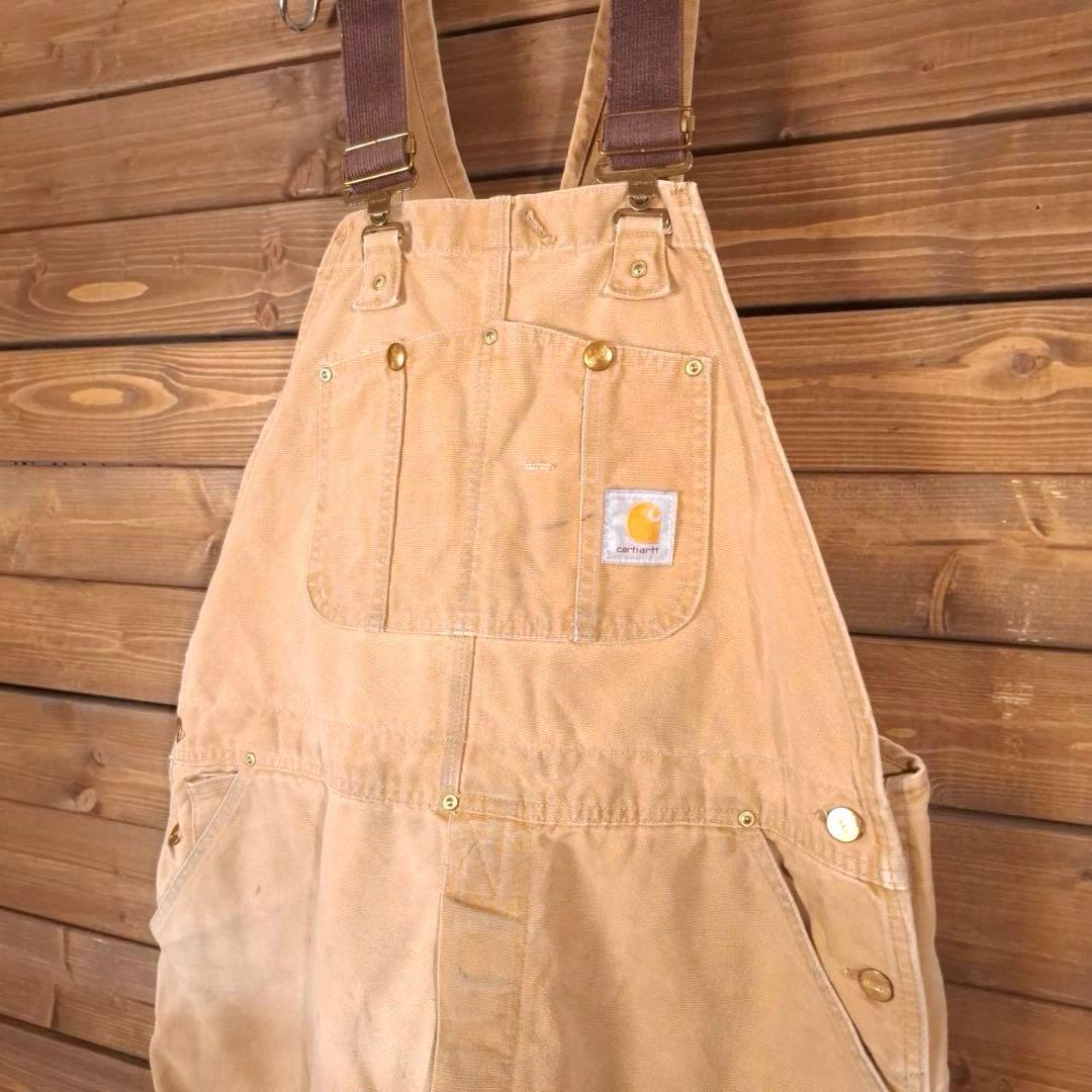 90s USA製 星タグ carhartt カーハート ダック地 オーバーオール