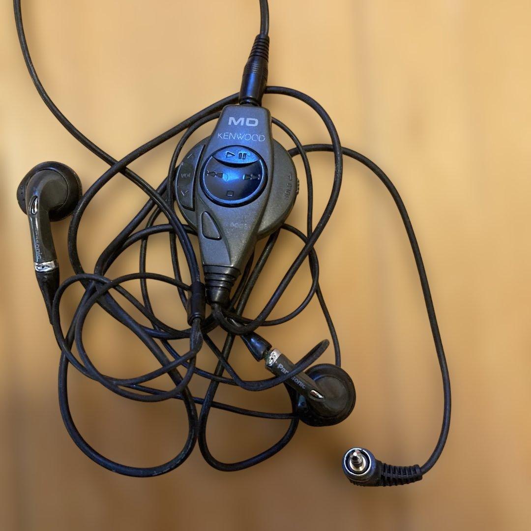 KENWOOD ポータブルMDレコーダー DMC-F5R 昭和レトロ完動品