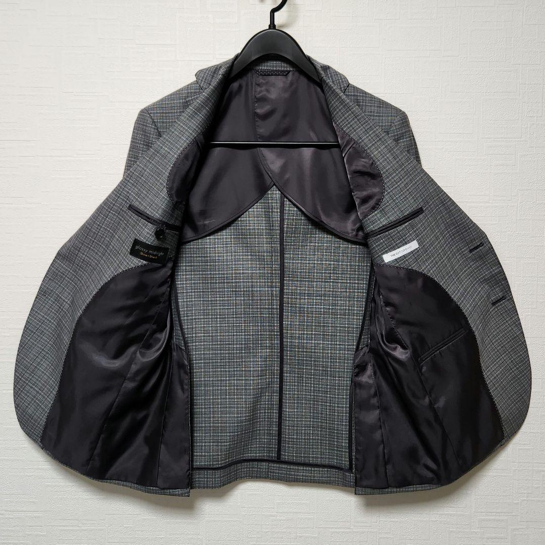 スーツカンパニー　メンズスーツ　スリーピース　グレーチェック　リバーシブルベスト