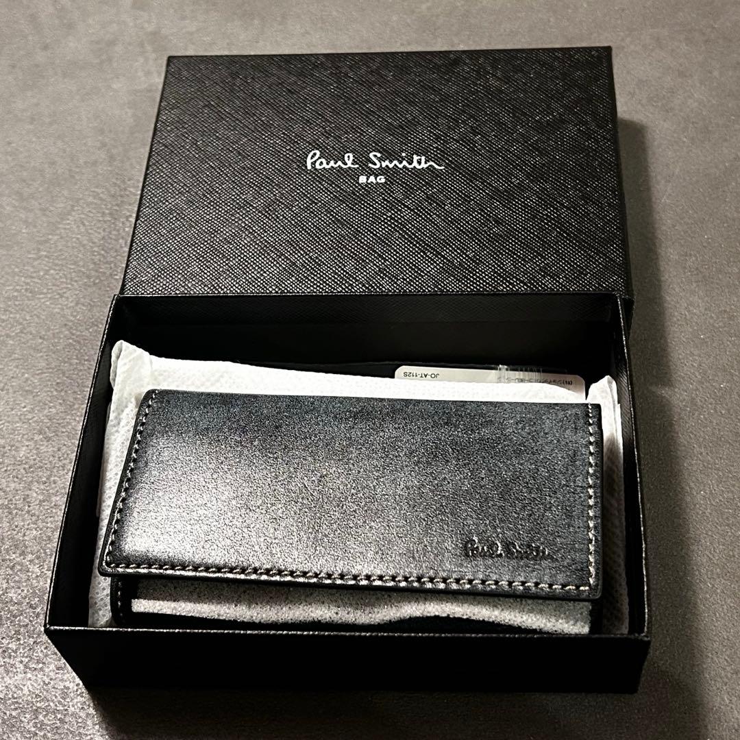 【新品・未使用】Paul Smith ワックスレザー キーケース ブラック