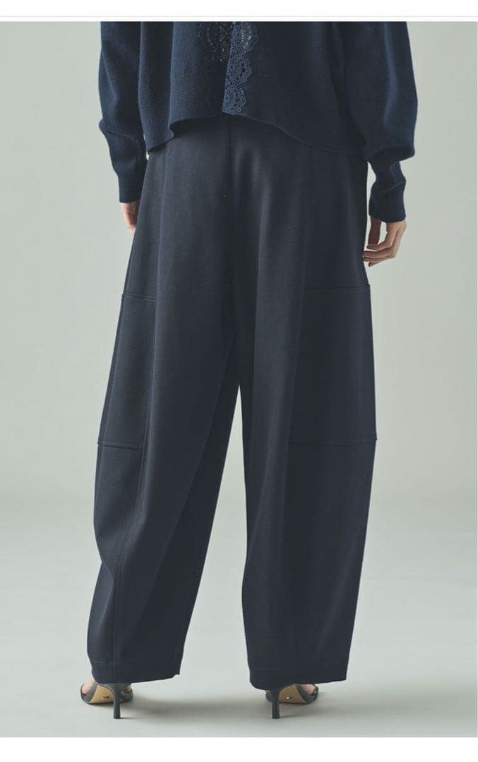 【新品】Curensology T/W ダブルクロスパンツ ネイビー　38サイズ