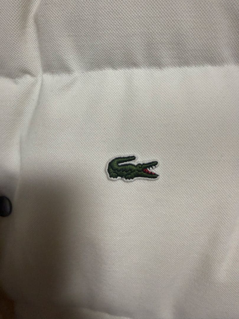 日曜まで！　LACOSTE ラコステホワイト ダウンベスト