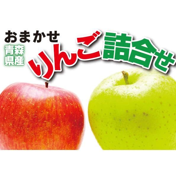 B級品サンふじ・王林詰合せ20キロ用木箱サイズダンボール詰わけあり否バラ詰め