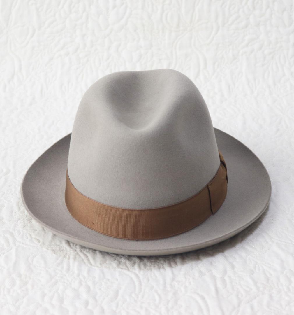 70,400円新品タグ付き【ボルサリーノ】ラビットファー フェルトハット 57