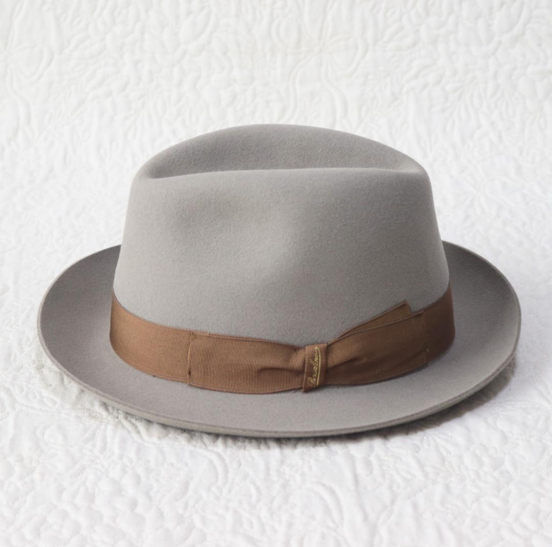 70,400円新品タグ付き【ボルサリーノ】ラビットファー フェルトハット 57