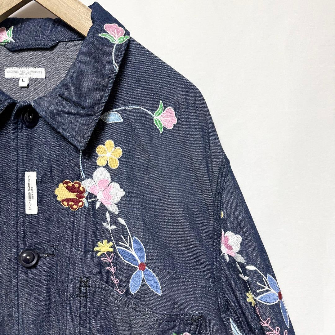 ⚫︎Lサイズ！ENGINEERED GARMENTS デニムフローラルカバーオール