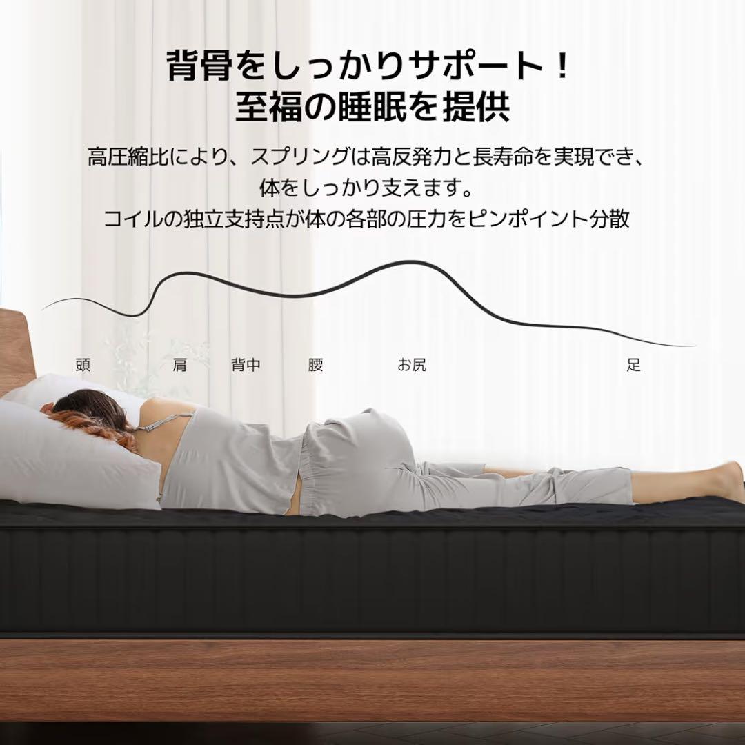 Novilla マットレス ダブル 硬め 極厚20cm 高反発ウレタン180N