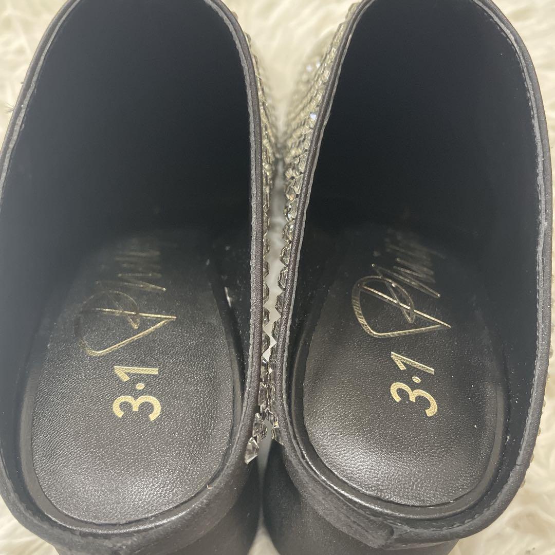 【新品未使用】3.1Phillip Lim ブラック　ライトストーン　サンダル