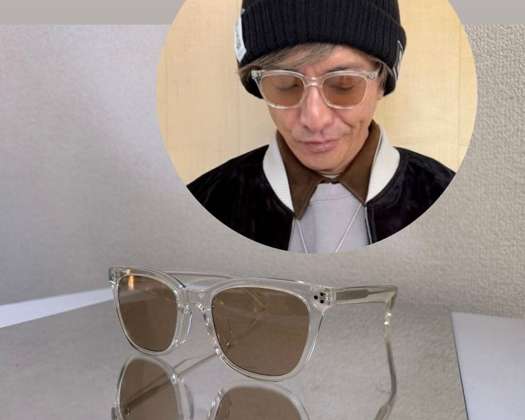 話題沸騰！異例の人気！木村拓哉　owndaysサングラス　クリアグレー