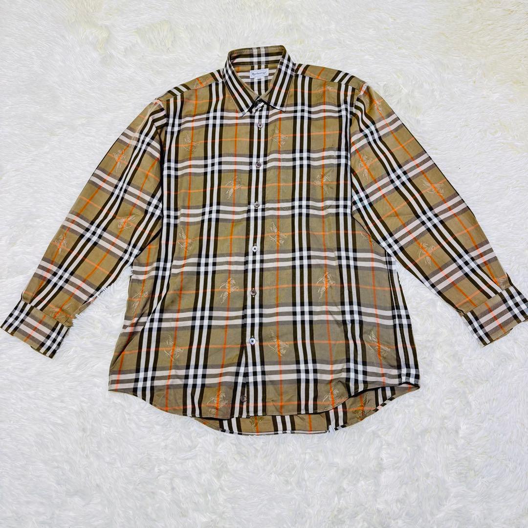 極美品✨バーバリー シャツ ノバチェック シャドーホース 長袖 90's