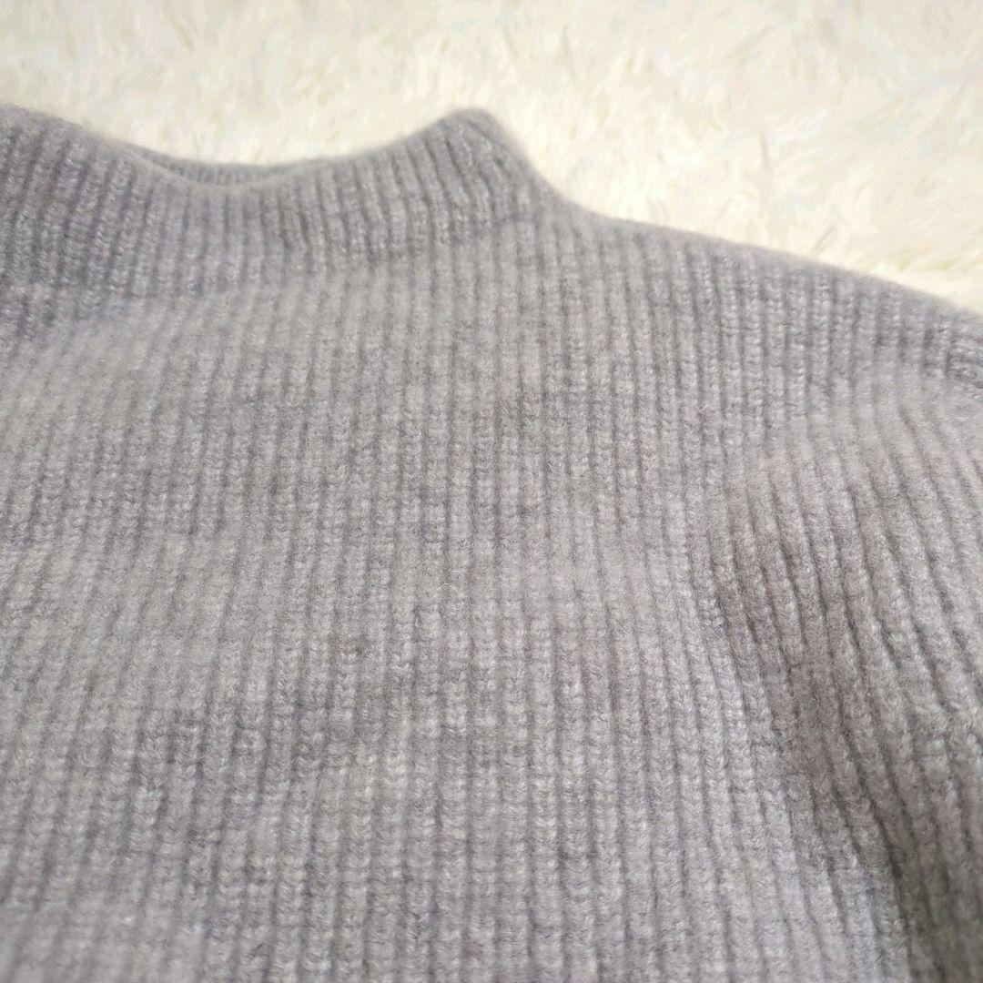 MOONCASTLE ムーンキャッスル カシミヤ100％ 片畔モックネックニット