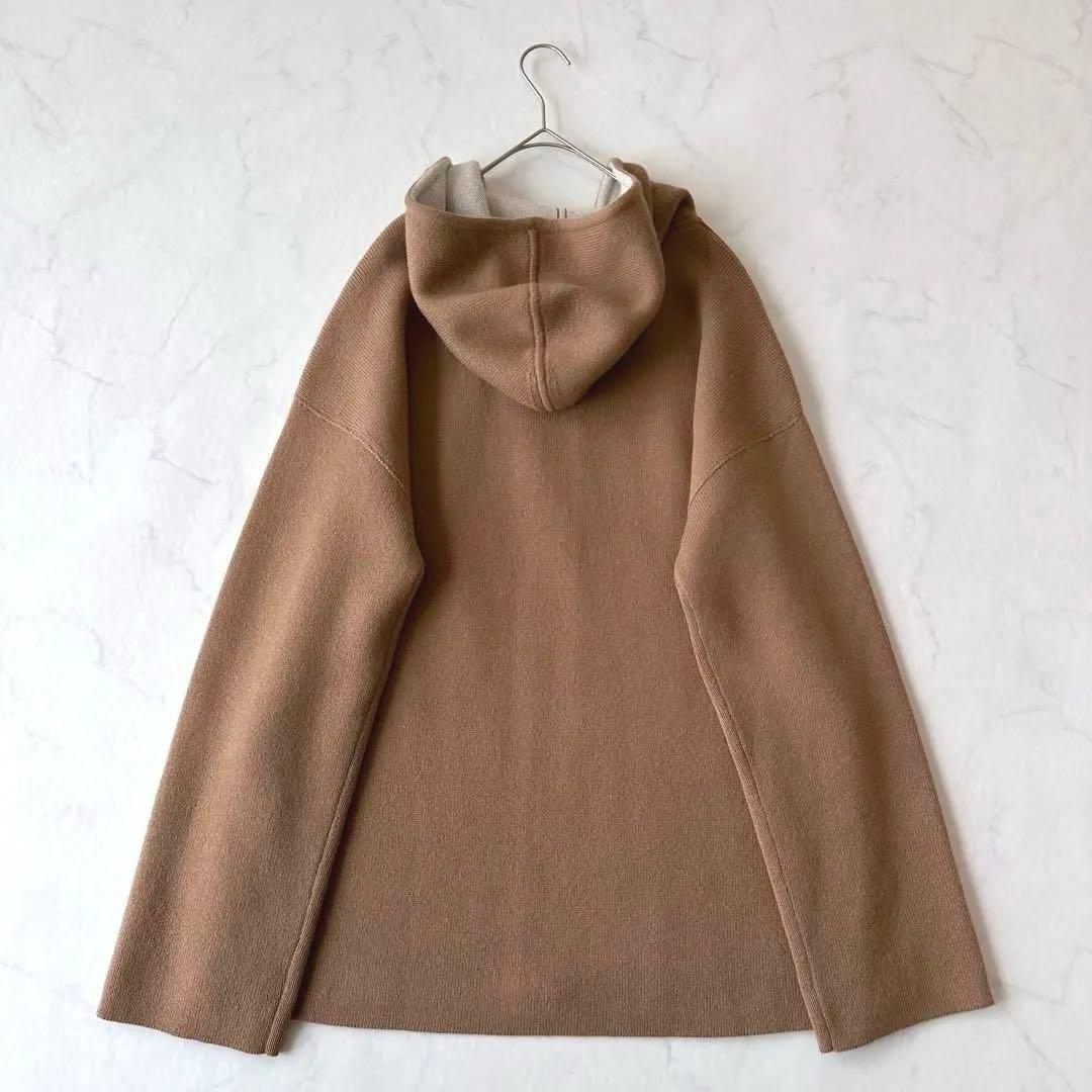 完売品 美品Theory セオリー ダブルフェイスニットフーディー カシミヤ混