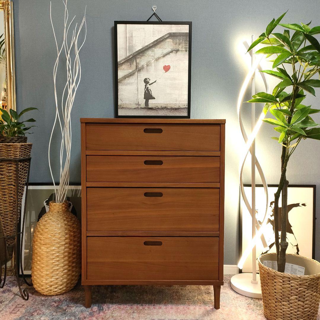 KEYUCA（ケユカ）リバーシブル引き出し 4段チェスト 北欧 ナチュラル