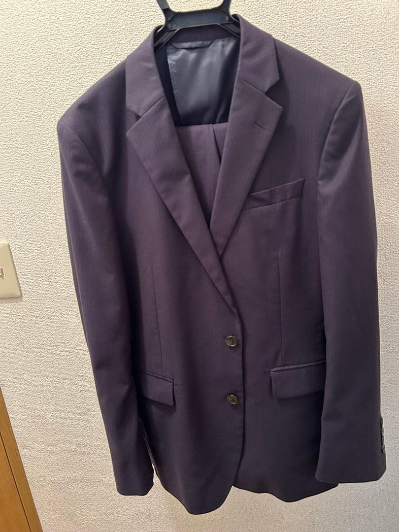 [着用回数2回] BEAMS HEART ダークパープル ビジネススーツ 46