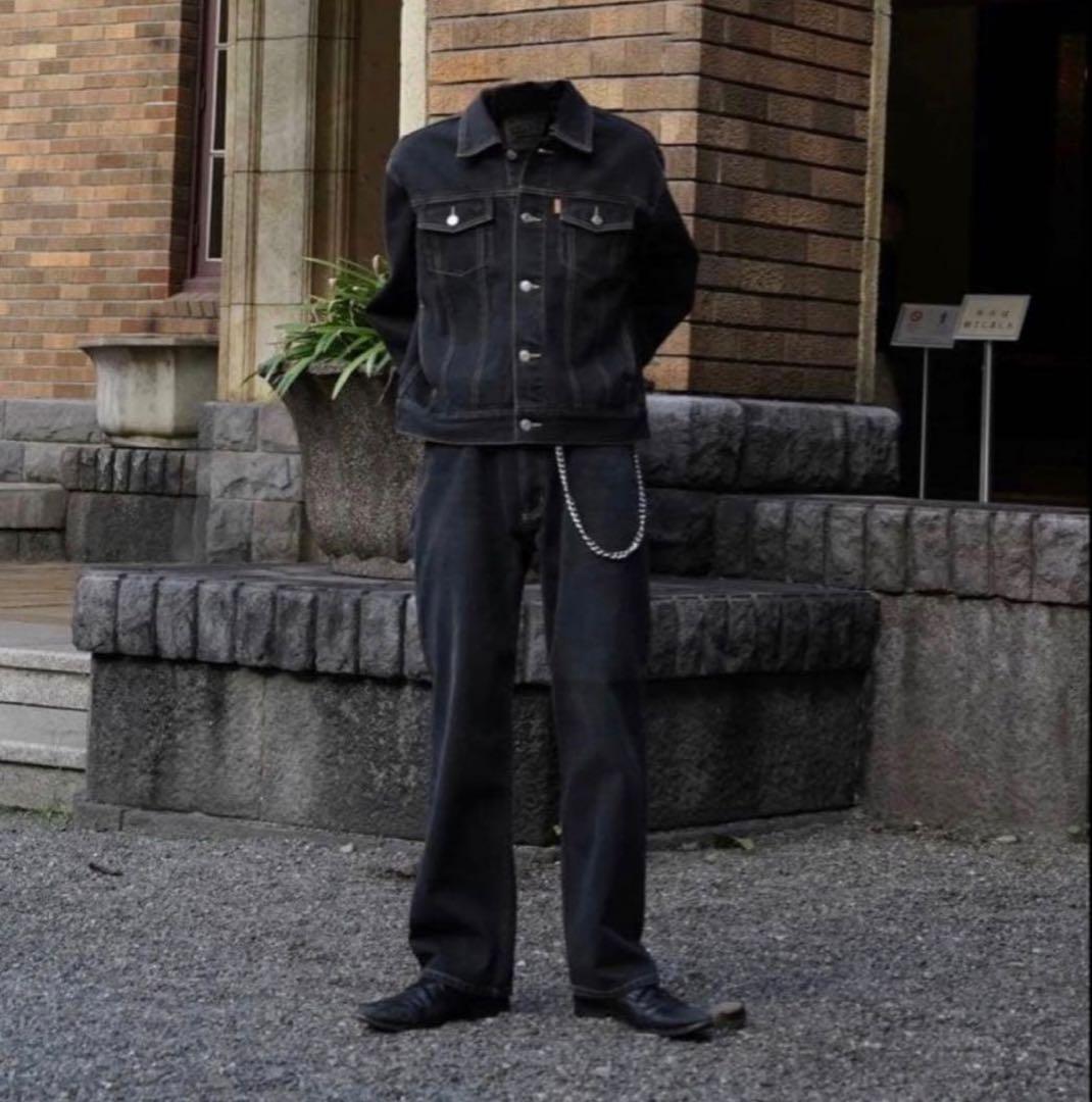 完売品 BELVET Washed Black Denim Jacket