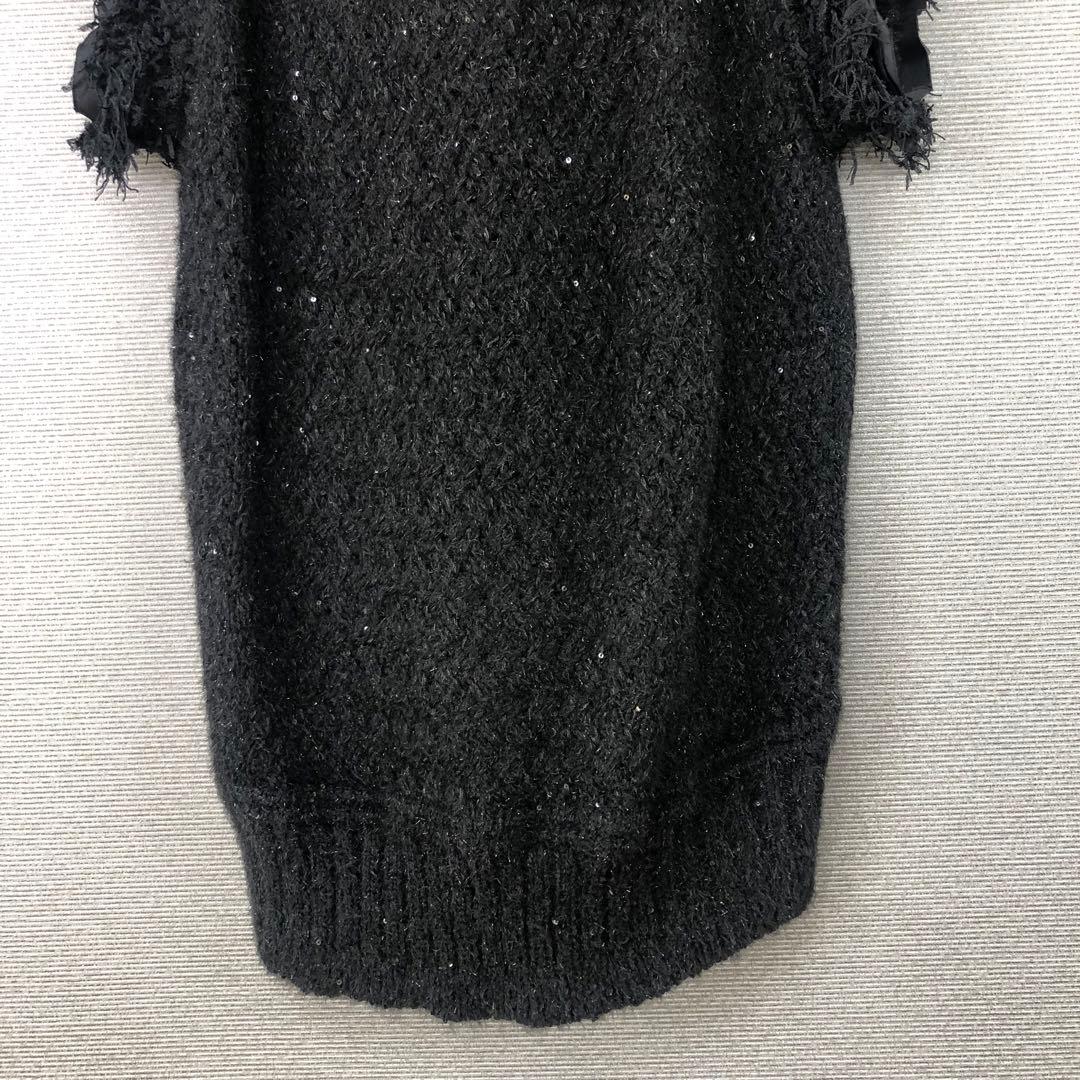 Curensology エトワールニットツイードベスト F ブラック