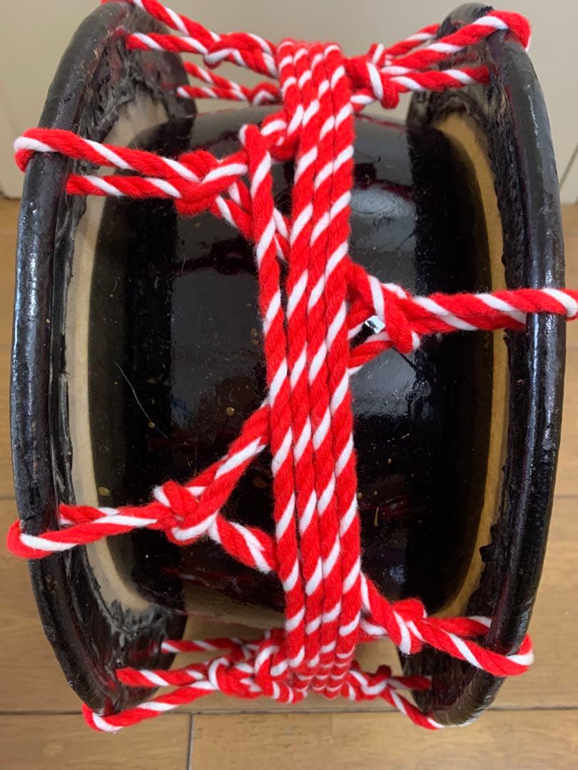 和楽器　和太鼓　締太鼓 　現状品　W34.8cm しめ太鼓