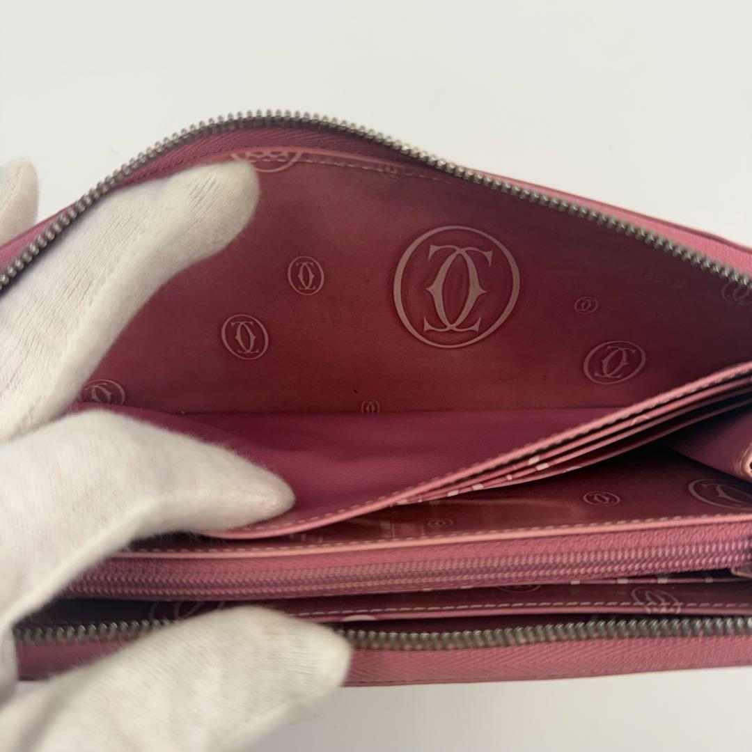 Cartier カルティエ ハッピーバースデー ラウンドファスナー 長財布