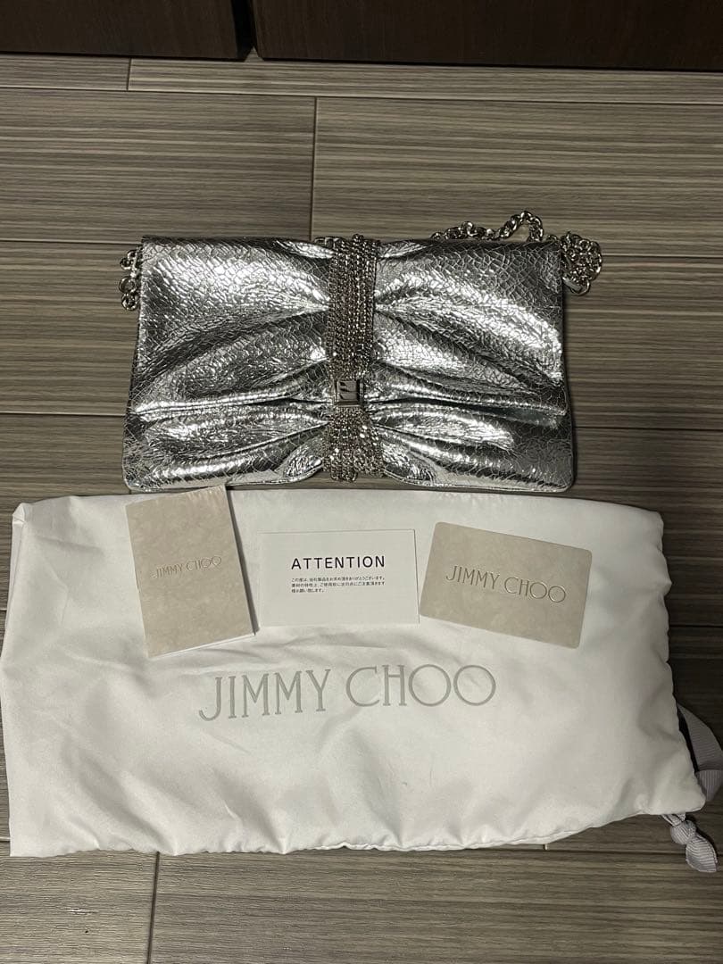 ジミーチュウ　ショルダーバッグ　シルバー