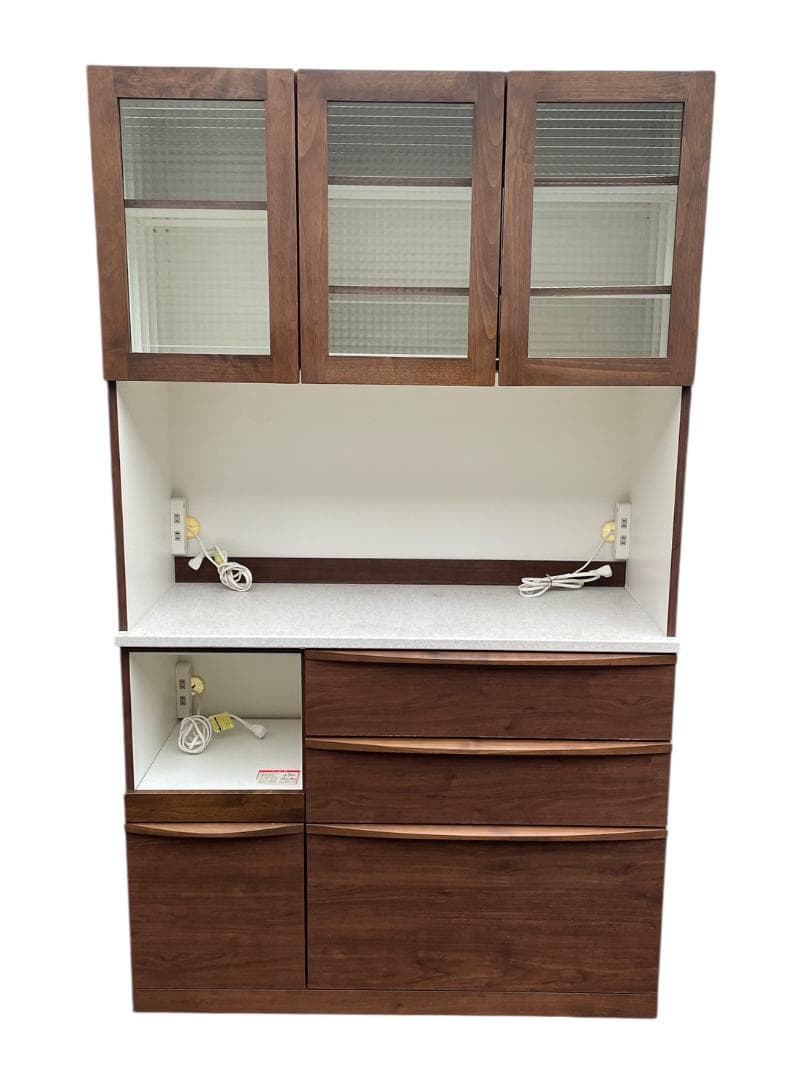 大阪京都限定 堀田木工所 オープンボードクリスS ウォルナット 食器棚