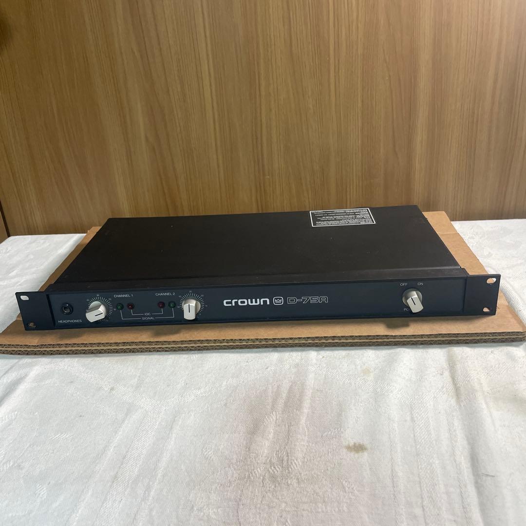 【動作未確認】Crown D-75A ヴィンテージパワーアンプ 海外プラグ仕様