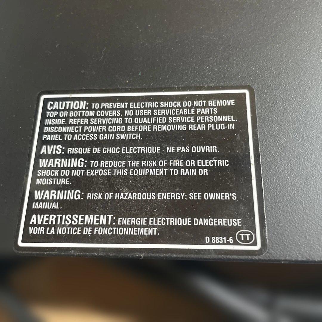 【動作未確認】Crown D-75A ヴィンテージパワーアンプ 海外プラグ仕様