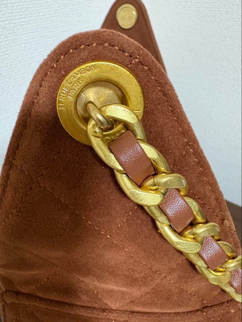 ス*ン様 CHANEL ブラウン スエード バッグ