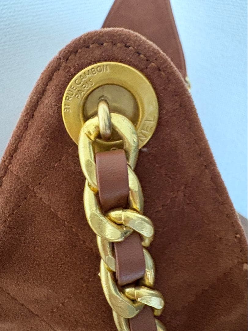 ス*ン様 CHANEL ブラウン スエード バッグ