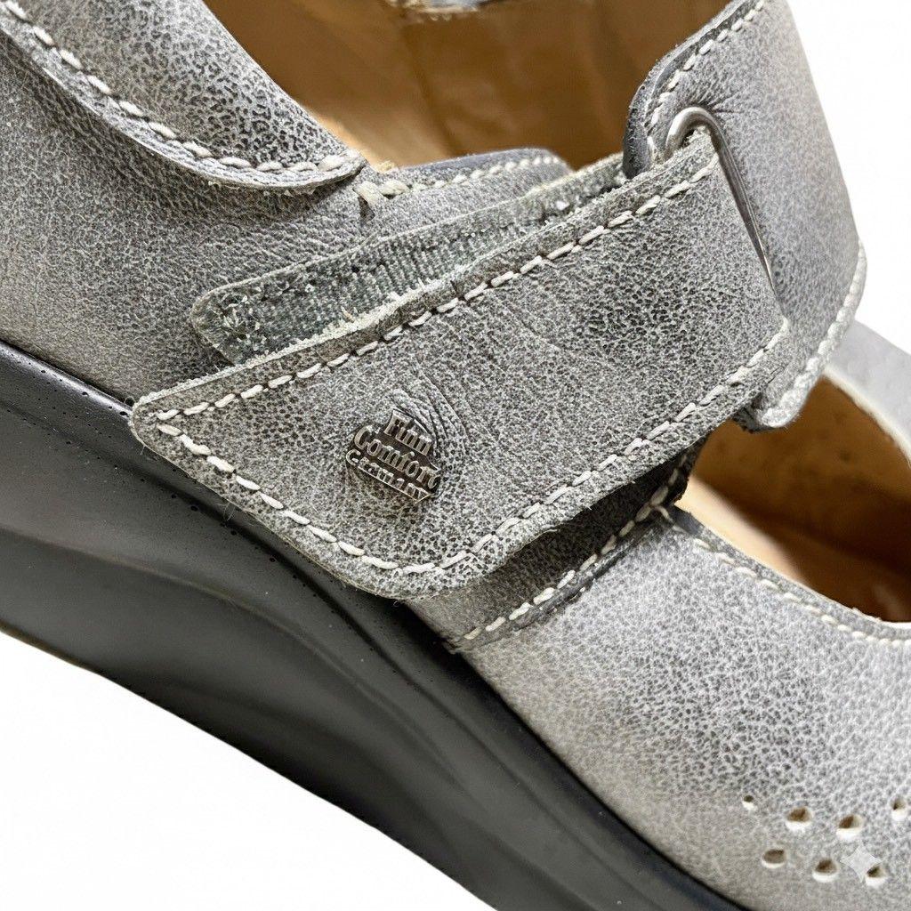 Finn Comfort ウォーキングシューズ ベルクロ　ハドソン　グレー