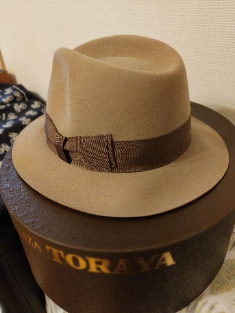 銀座トラヤ帽子店のハット/KNOX/ビンテージ/兎毛100％