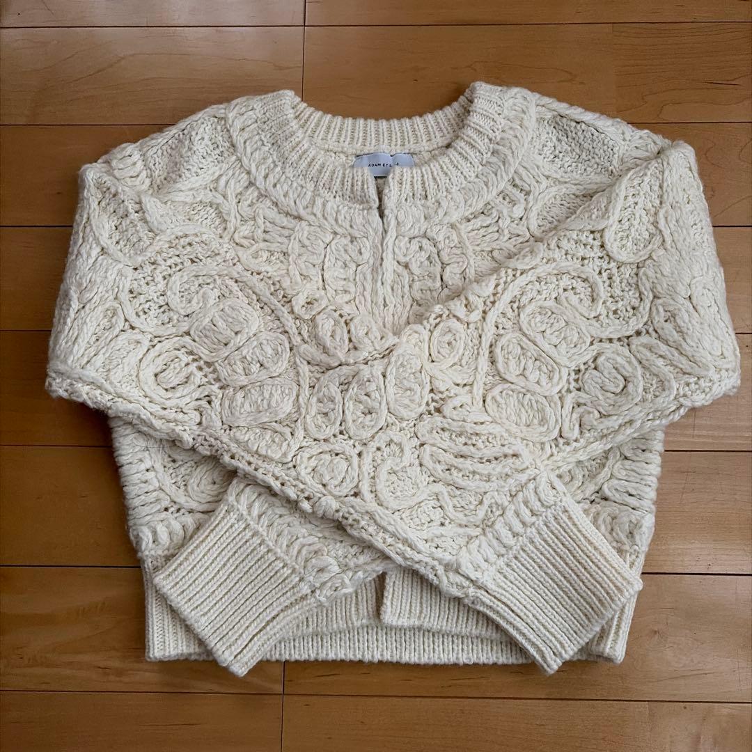 コードレースパターンニットカーディガン