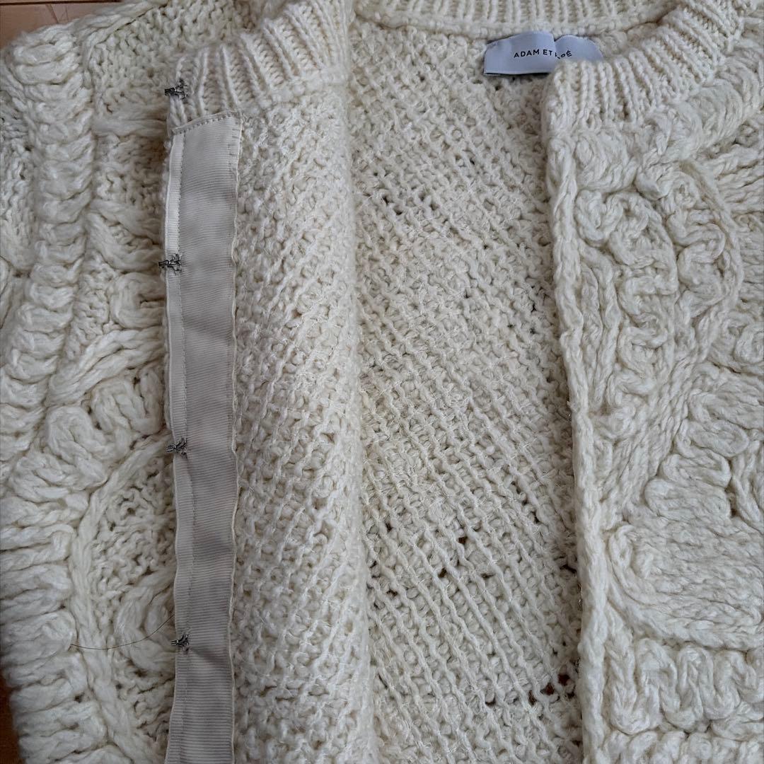 コードレースパターンニットカーディガン