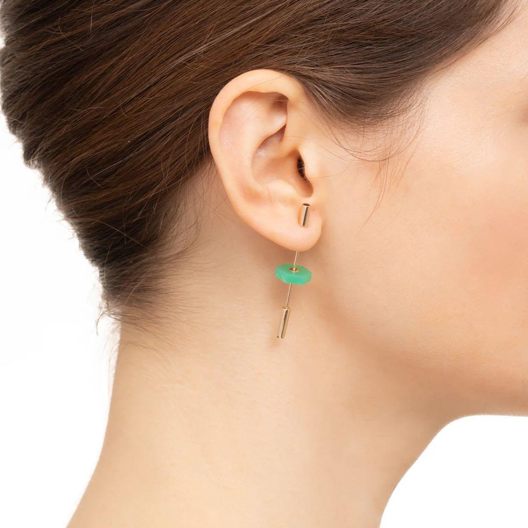 Hirotaka（ヒロタカ）　SPEAR（スピア） ピアス/クリソプレーズ