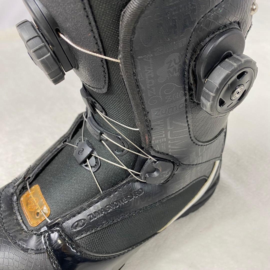 【美品】ZUMA スノボブーツ　25.5㎝ ダブルBOA ブラック　簡単