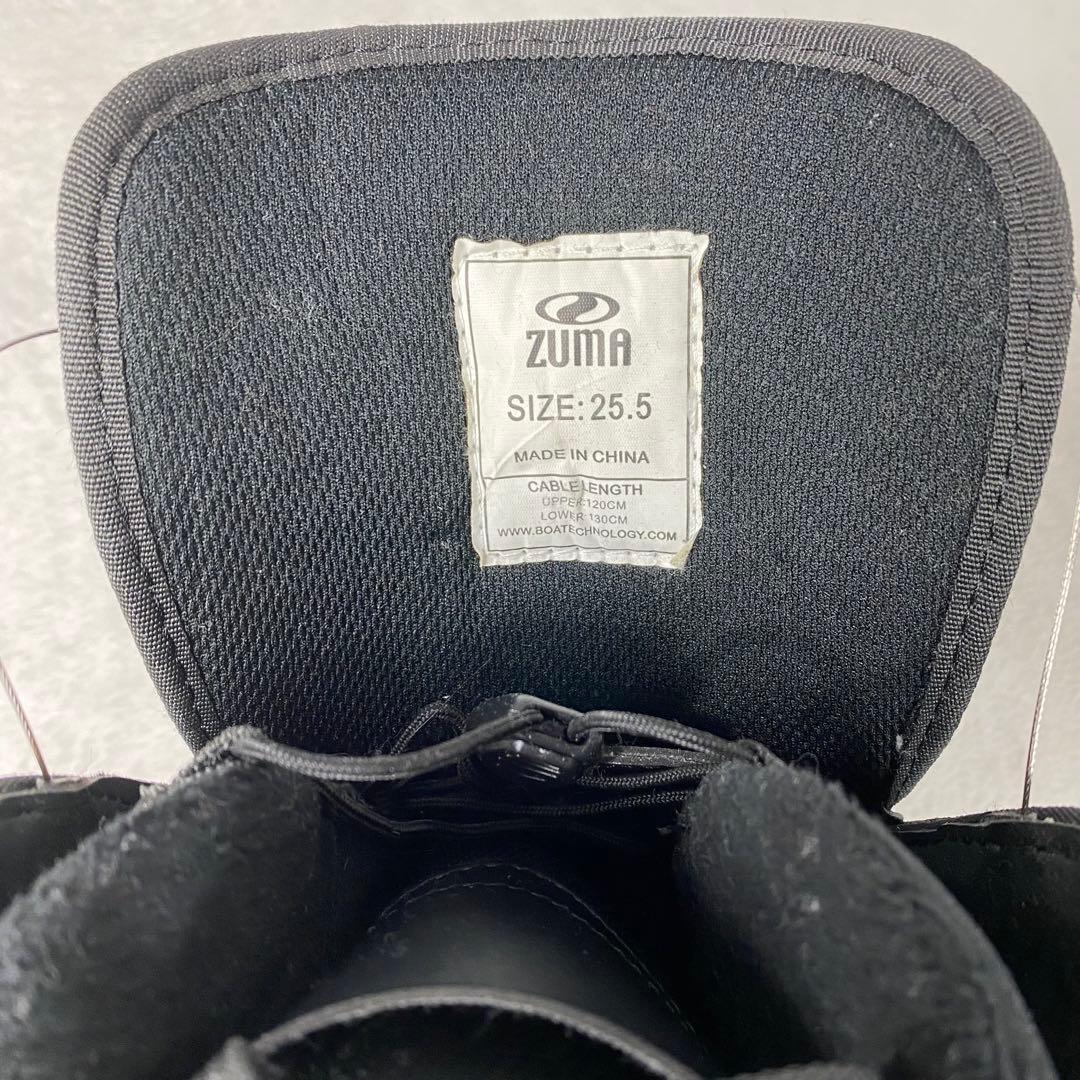 【美品】ZUMA スノボブーツ　25.5㎝ ダブルBOA ブラック　簡単