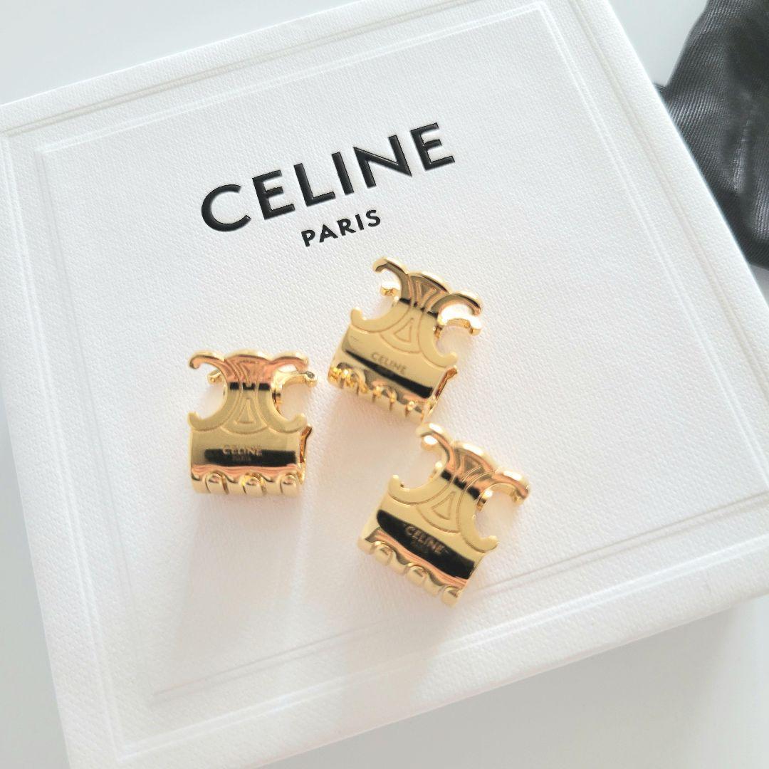 【新品】正規品 CELINE トリオンフ ヘアクリップセット