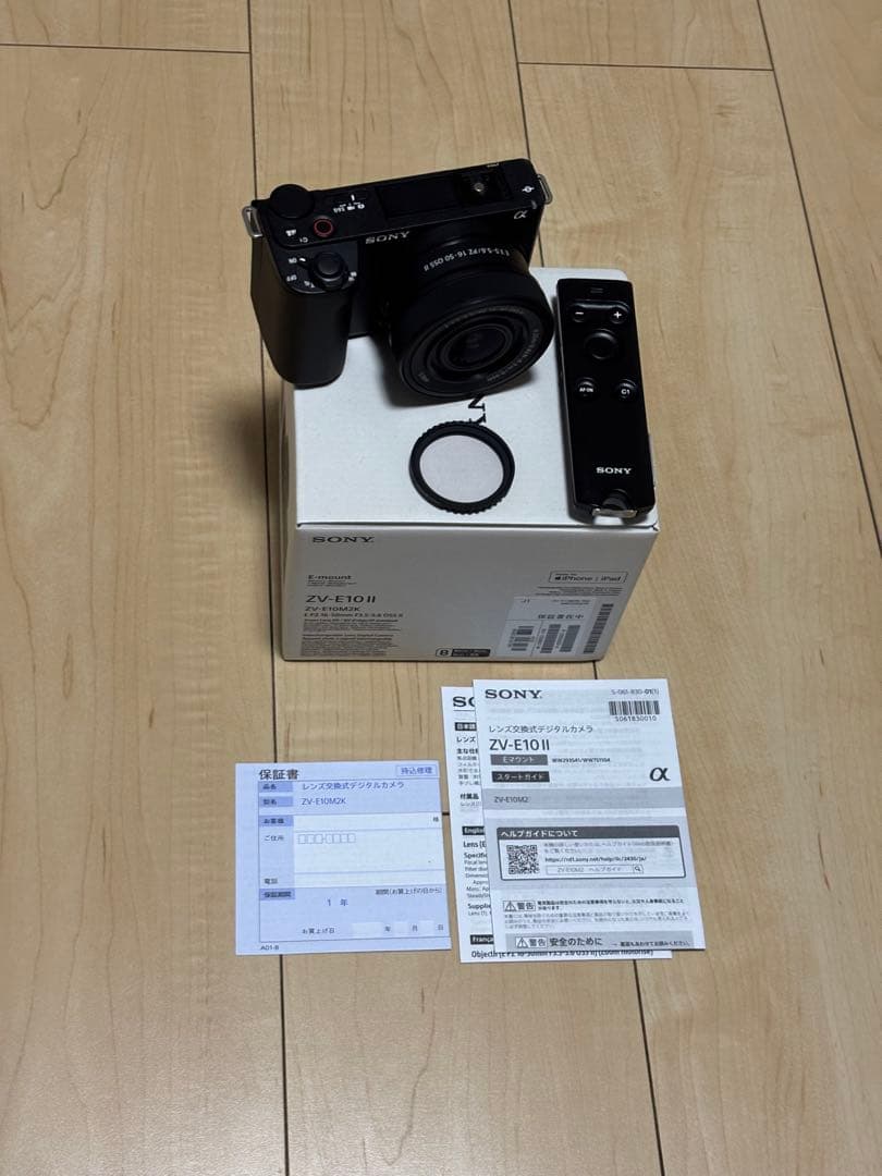 【美品】Sony ZV-E10 II キットレンズ　純正ワイヤレスリモコン付き