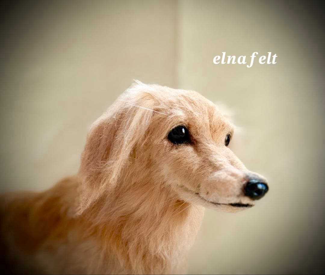 アクビちゃん　羊毛フェルト　ハンドメイド　犬　オーダー　ミニチュアダックス
