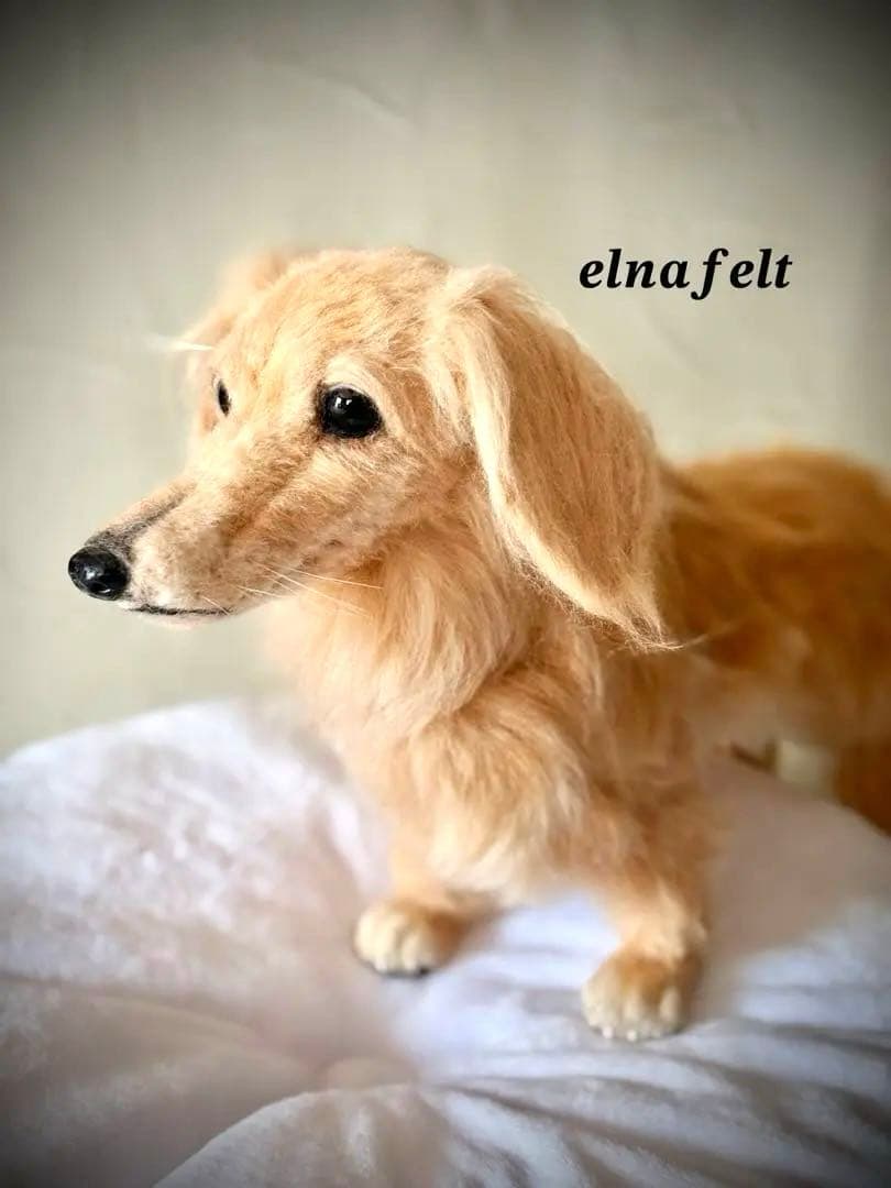 アクビちゃん　羊毛フェルト　ハンドメイド　犬　オーダー　ミニチュアダックス