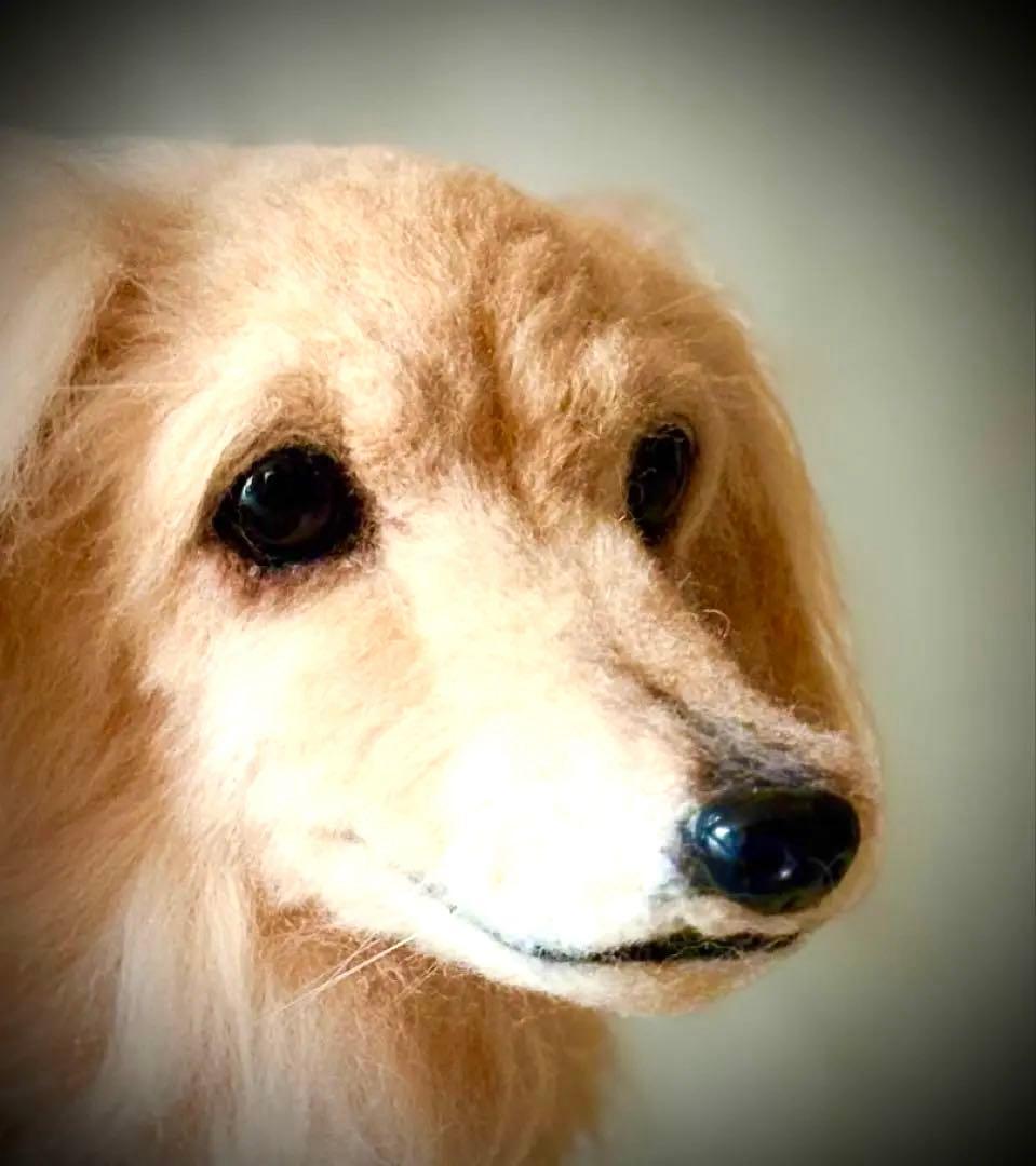 アクビちゃん　羊毛フェルト　ハンドメイド　犬　オーダー　ミニチュアダックス