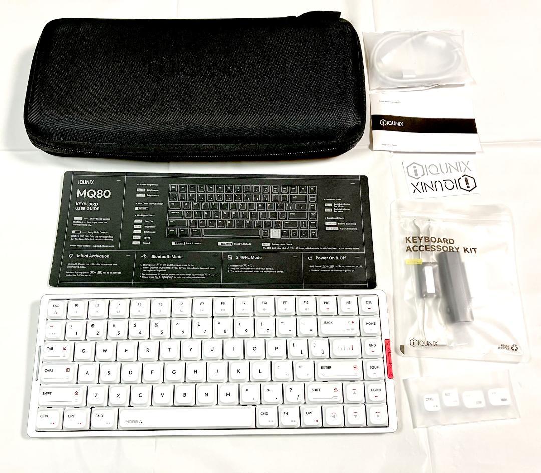 IQUNIX MQ80 ロープロファイル75%メカニカルキーボード シルバー