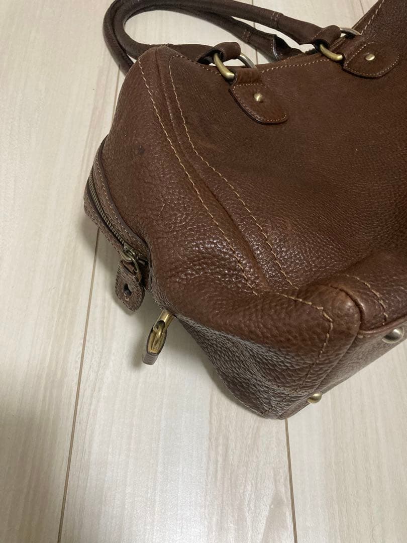 土屋鞄 トーンオイルヌメ アンティック ボストンバッグ レザー 茶色