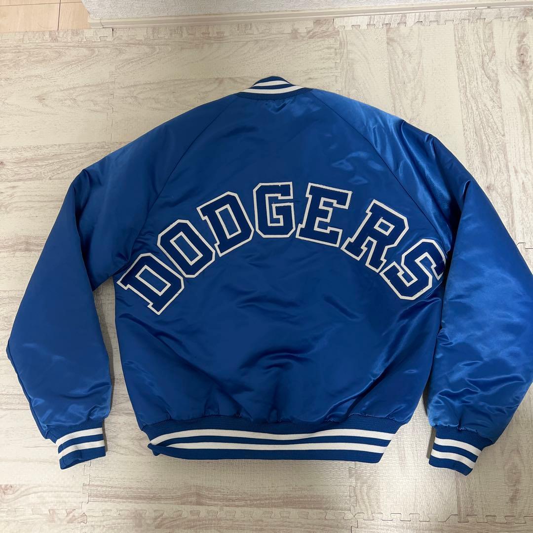 90sUSA製ドジャース　chalk lainスタジャン　ワッペン刺繍
