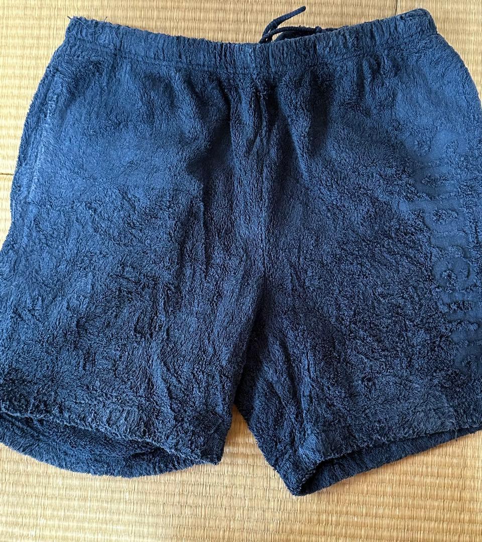 Supreme ネイビー ショートパンツ　パイル地　タオル地　シュプリーム