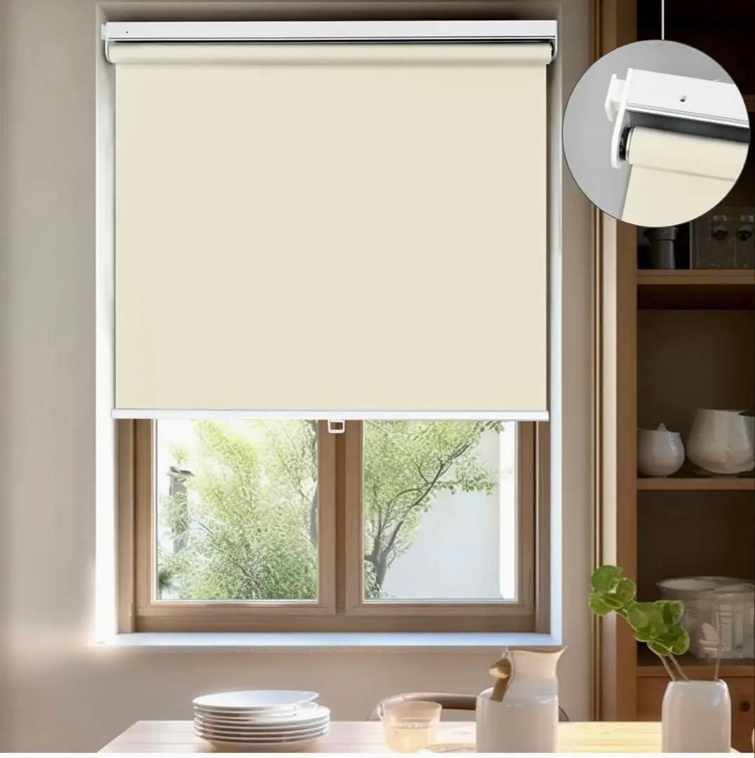 ⭕️送料無料⭕️幅80×丈200 つっぱり式ロールスクリーン99%一級遮光