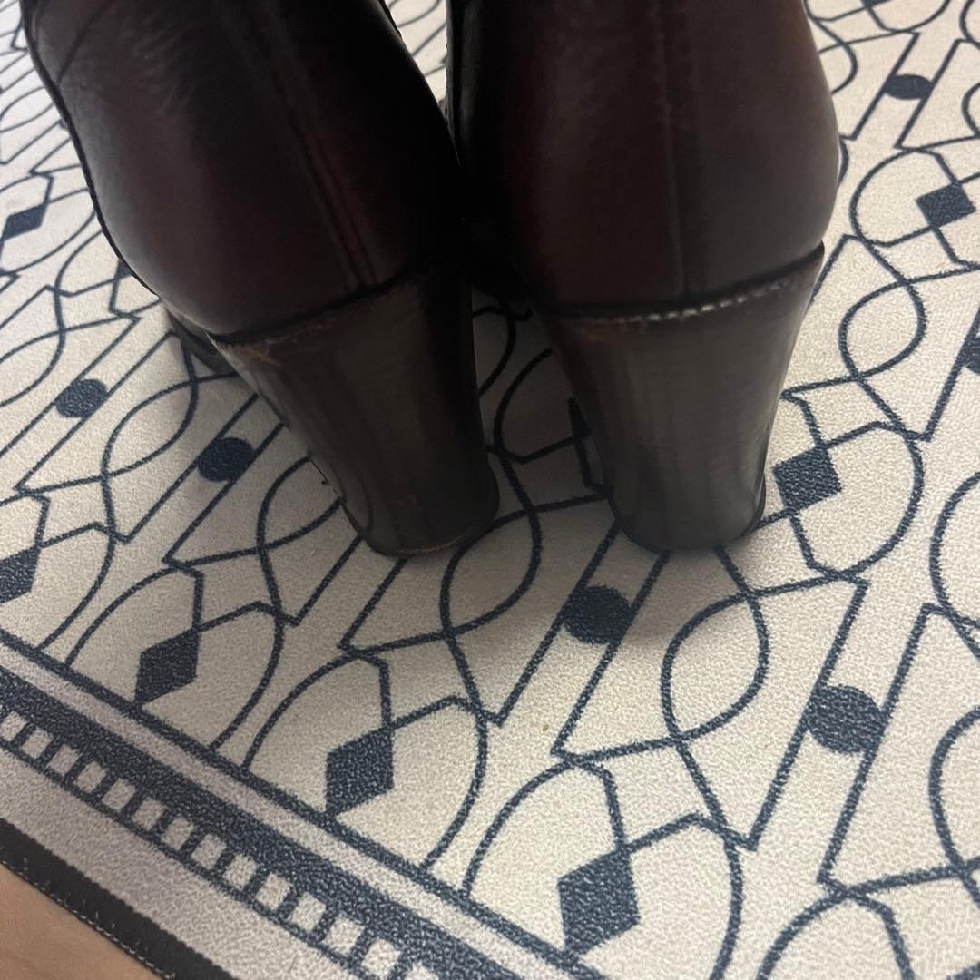 年末お値下げ！グッチ　ブラウン レザー ロングブーツ